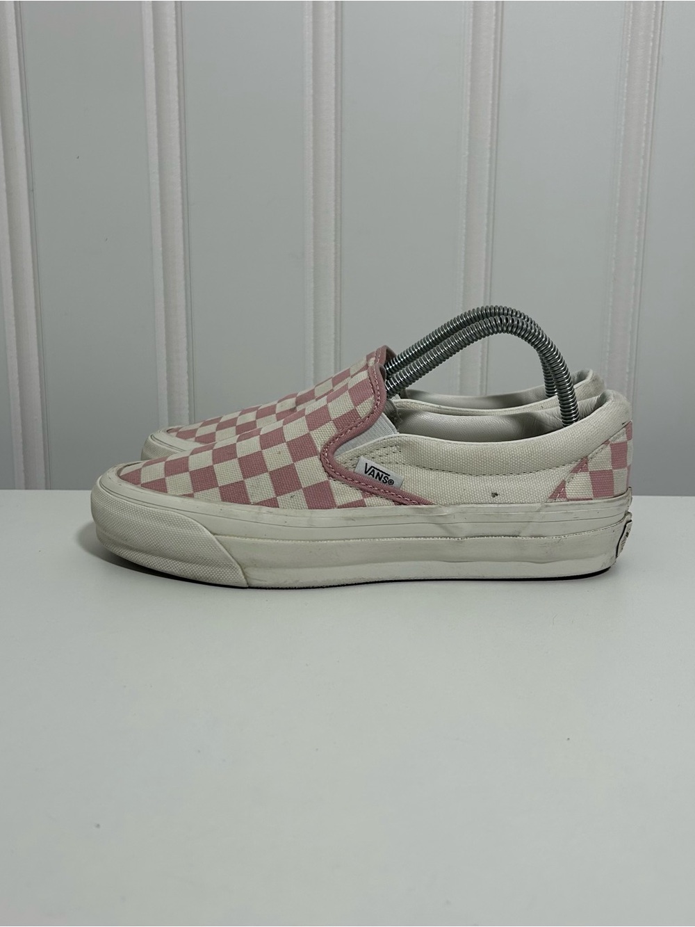 Vans Slip-On Checkerboard Sneakers - Pink/White 98 lx - Picture 3 of 8